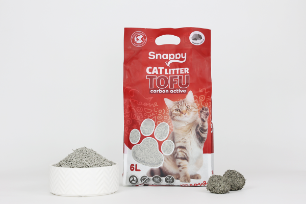 Katzenstreu - aus Pflanzenfasern mit Aktivkohle - 6 liter